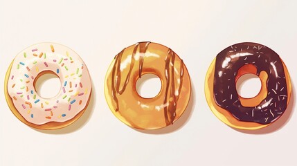 Fototapeta premium ドーナツのアイコン4