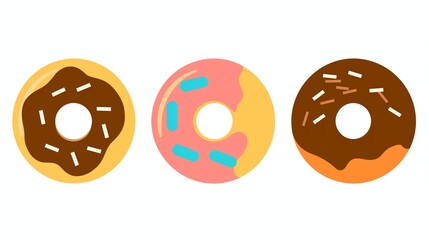 Obraz premium ドーナツのアイコン9