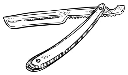 blade razor handdrawn illustration