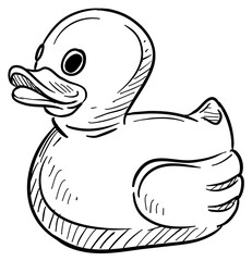 toy duck handdrawn illustration