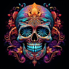 Skull Kaleidoscopic patterns