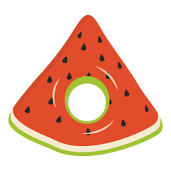 Rubber Inflatable Ring Illustration in Minimalist Cartoon Design. Circle Lifebuoy for Swimming. Isolated Vector Design.