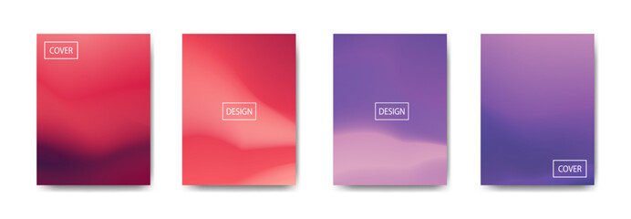 set of abstract background with beautiful gradation color, colorful background for poster flyer banner backdrop.vertical banner.cool fluid background vector illustration