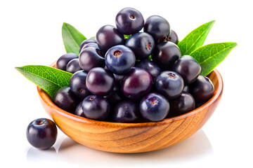 Fototapeta premium Acai berry fruit isolated on white background.