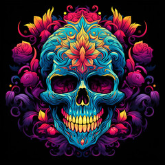 Skull Kaleidoscopic patterns