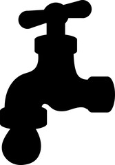 Water Tap Drop Silhouette Icon