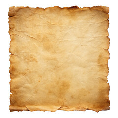 Aged pages blank isolated on transparent background