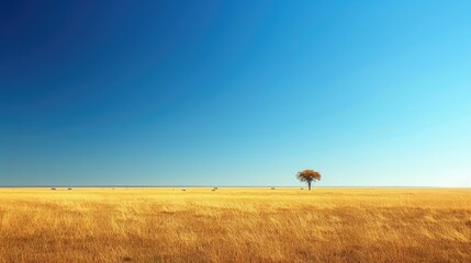 Obraz premium Majestic Cattle Grazing on the Lush Pampas Plains of Buenos Aires Province, Argentina