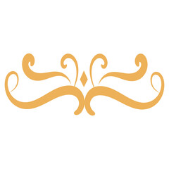 Obraz premium Eastern Islamic Flower Divider Icon. Isolated on White Background. Vector Illustration in Abstract Design.
