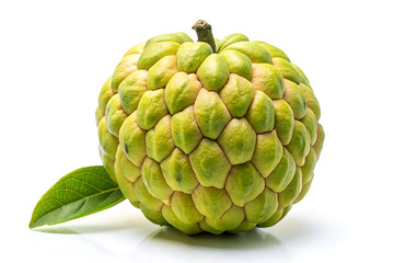 Custard apple fruit isolated on white background.