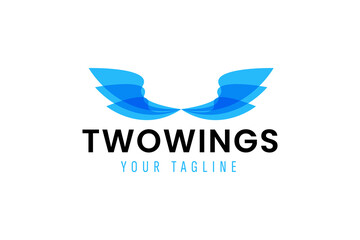 wings logo vector icon illustration
