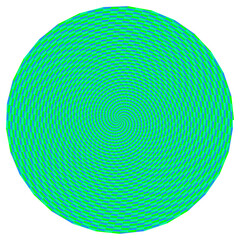 An abstract retro psychedelic spiral shape design element.