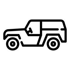 jeep Line Icon