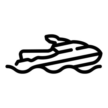 recommend clip art: jet ski Line Icon