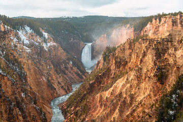 Enchanting Cascade of Yellowstone: The Majestic Lower Falls