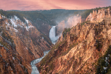 Enchanting Cascade of Yellowstone: The Majestic Lower Falls