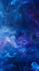 Fototapeta premium Unique Fantasy Vibrant Ethereal Colorful Background with Purple and Blue Gradient Dreamy Smoke, Shining Divine Light, Halloween, Christmas, Symbol of Human Faith, Jesus, Christianity, Hope, New Year, 