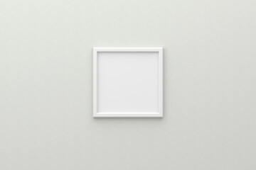 Square white 3D picture frame for mock-up