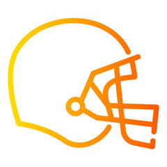 helmet Line Gradient Icon