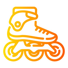 roller skates Line Gradient Icon