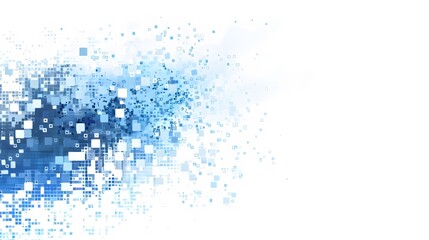 Obraz premium blue pixel on white background