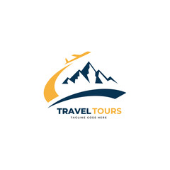 Simple Creative travel logo design template.