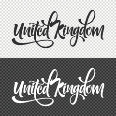 united kingdom lettering clipart element design