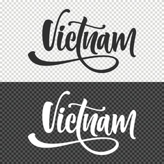 vietnam lettering clipart element design