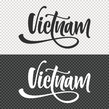 vietnam lettering clipart element design