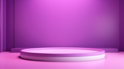 smooth gradient purple light studio room with copy space for you product design, suitable for business template backdop. Generative Ai