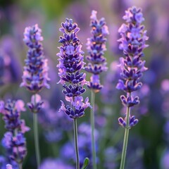Obraz premium Lavandula aromatic herbal flowers.