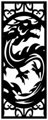 vector laser cutting partition, fence and facade motifs