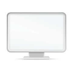 High-quality illustration of a realistic computer screen. Vector