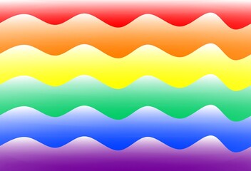 Abstract colorful waves seamless pattern vector illustration