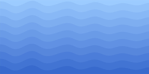 Fototapeta premium Background vector illustration of blue ocean wave layers
