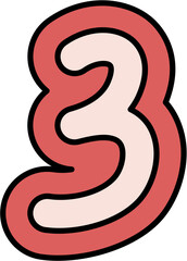 ransom note number cutout hand drawn decoration