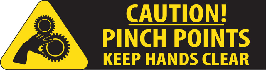 Pinch points keep hands clear sign vector.eps