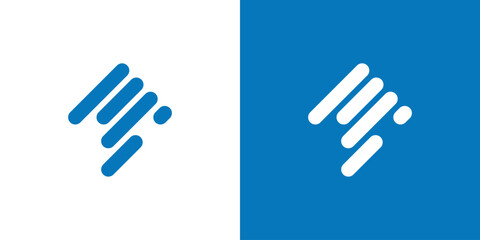 Up arrow line icon logo vector. Growth finance financial business