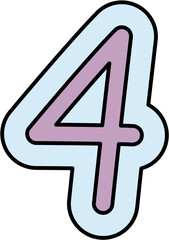 ransom note number cut out decoration