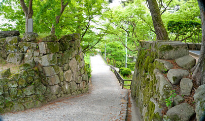 Okazaki castle in Aichi prefecture, Chubu, Japan.