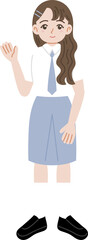 Obraz premium indonesian student cartoon illustration