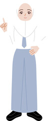 indonesian student cartoon illustration