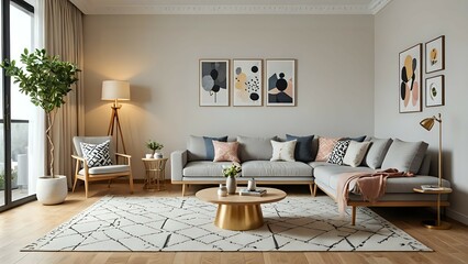 Fototapeta premium modern living room interior 
