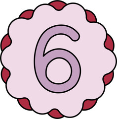 ransom note number cutout hand drawn decoration