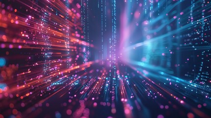 Obraz premium High-Speed Global Data Transfer: Abstract Tech Background