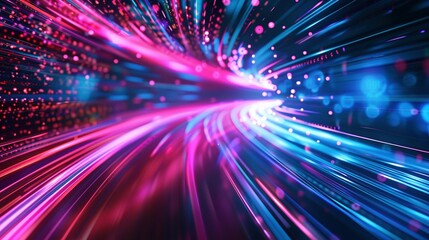 Obraz premium Abstract Technology Background: High-Speed Global Data Transfer