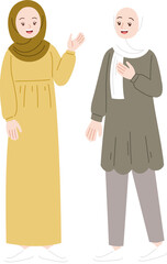 woman having conversation character illustration