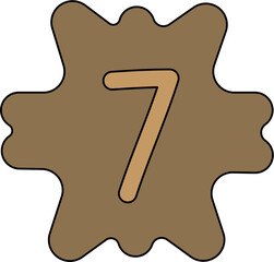 ransom note number cutout hand drawn number