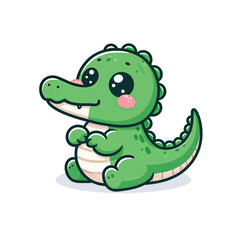 Fototapeta premium cute alligator vector Adobe Illustrator Artwork