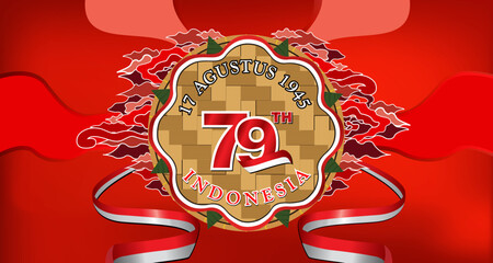 Decorations celebrating Indonesia's independence day